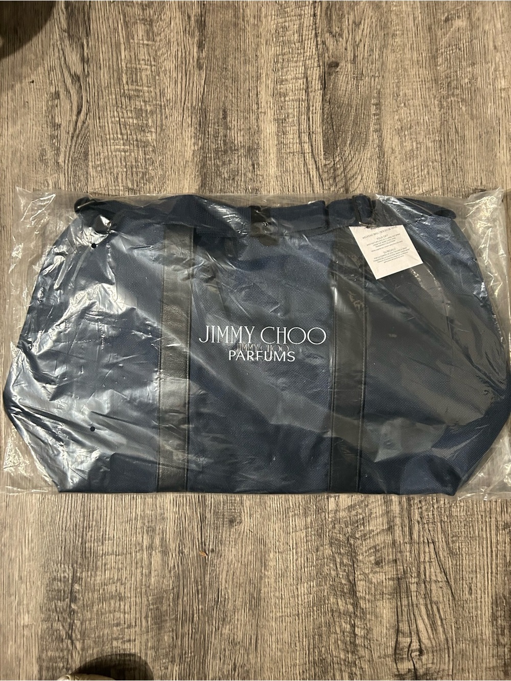 Jimmy Choo Navy Blue Travel Tote Bag